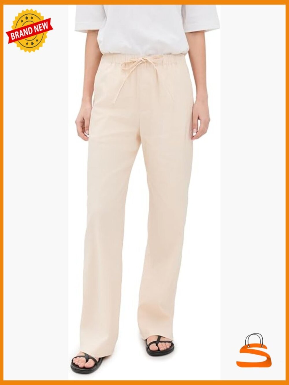 Casual Linen Beach Shorts with Drawstring Waist Mid Rise